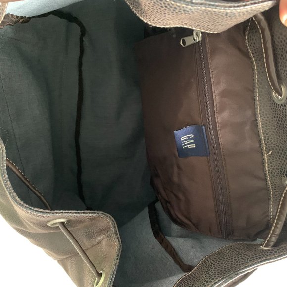 Gap Faux Leather Brown Backpack - Picture 3 of 4